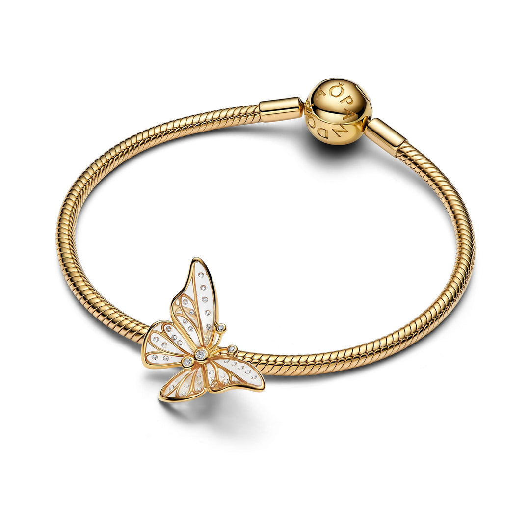 Pandora Butterfly Bedel 764487C01 – 14k Verguld met Zirkonia