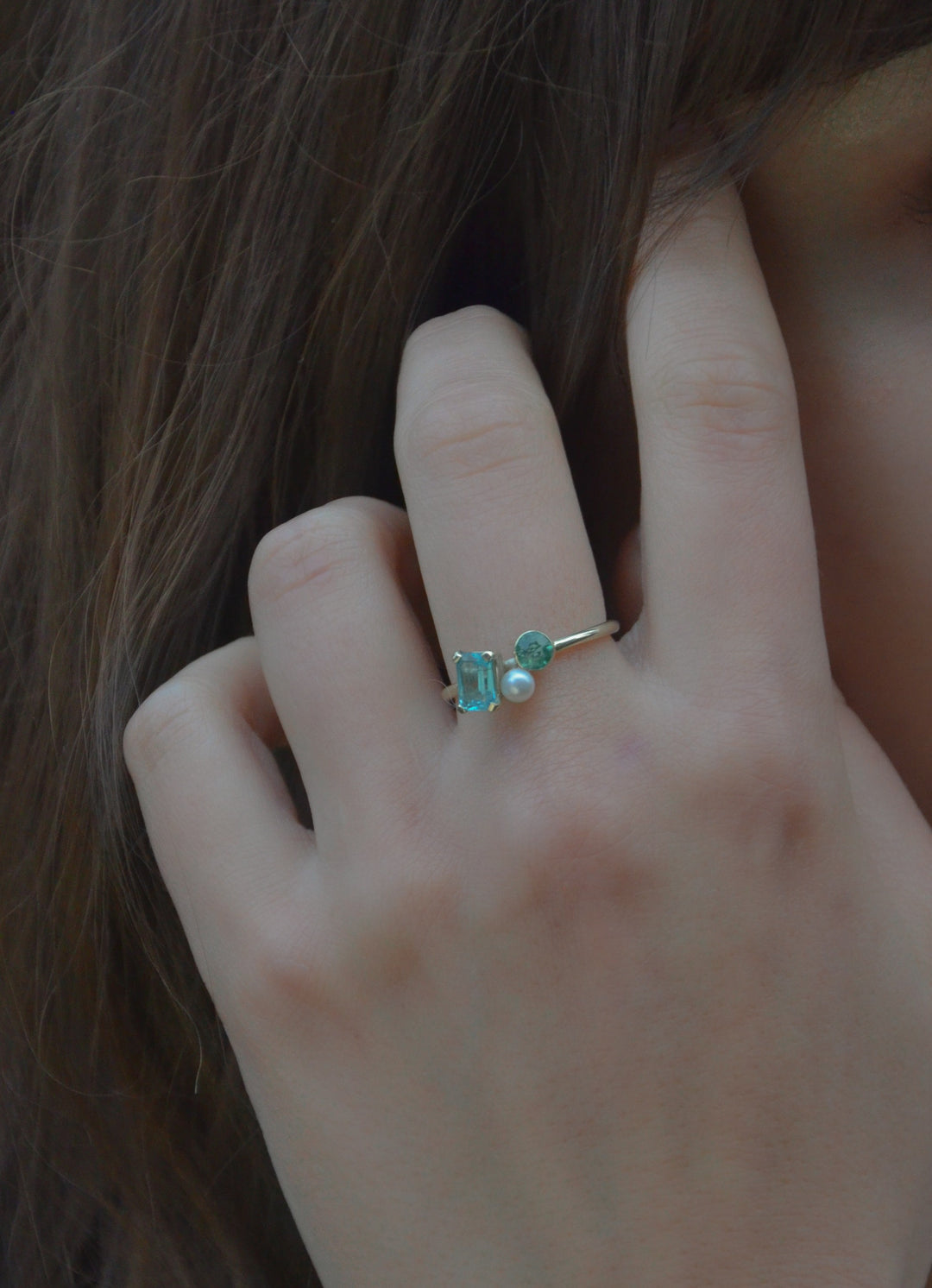 Goudsmid Vera 14 karaats geelgouden ring Beryl