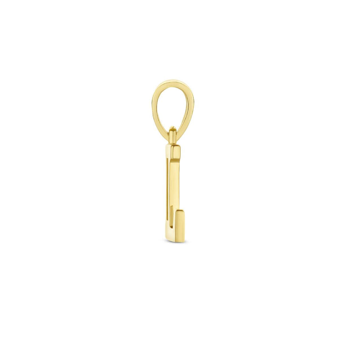 14 kt hanger letter zirkonia L