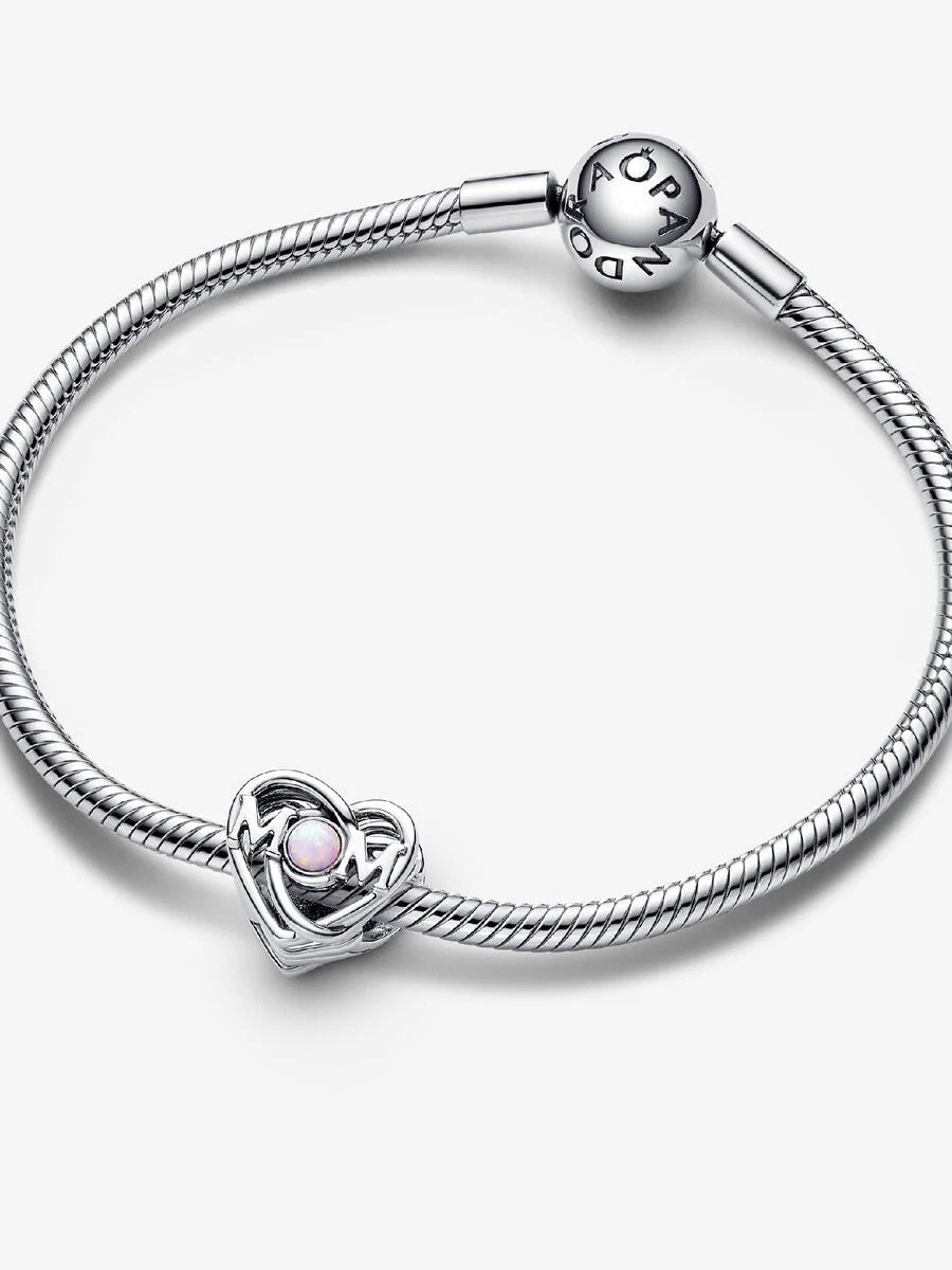 Pandora Moments 925 Sterling Silver Opengewerkte Moeder en Hart Bedel 793233C01