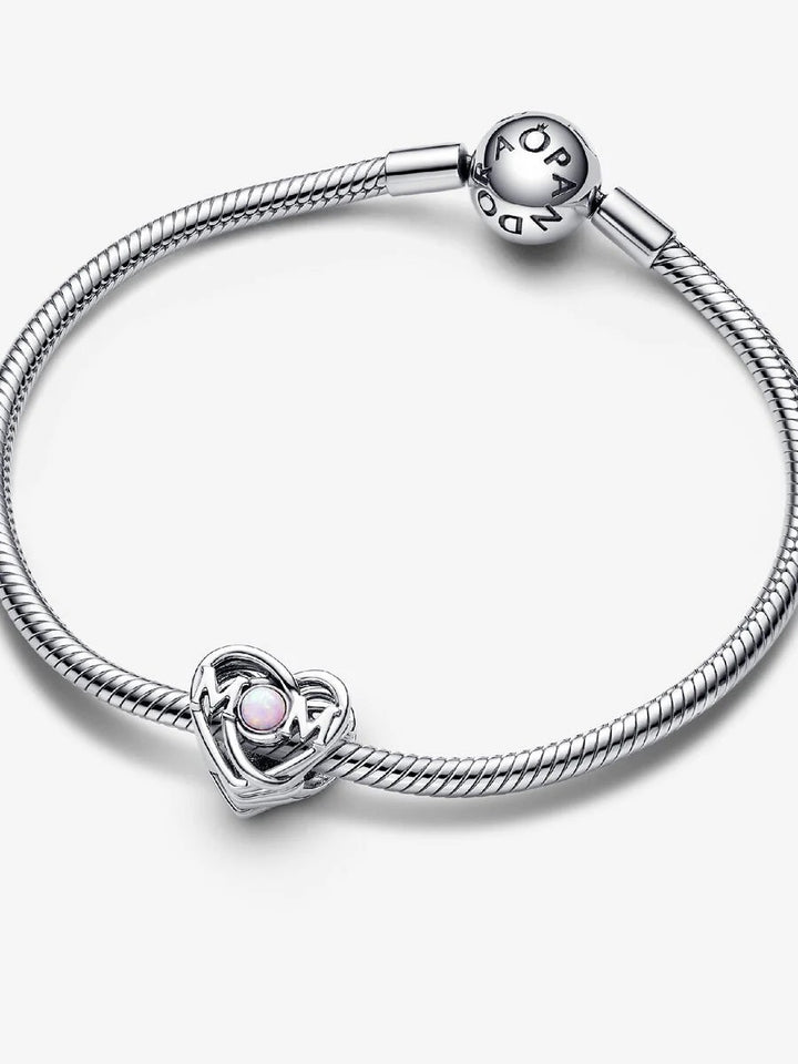 Pandora Moments 925 Sterling Silver Opengewerkte Moeder en Hart Bedel 793233C01