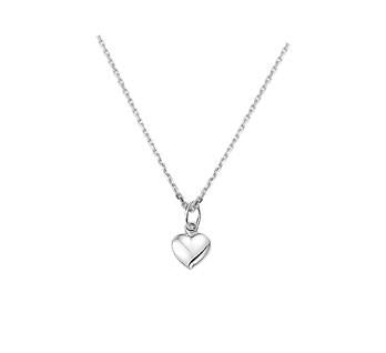 Zilveren Collier met hanger hart 45 cm