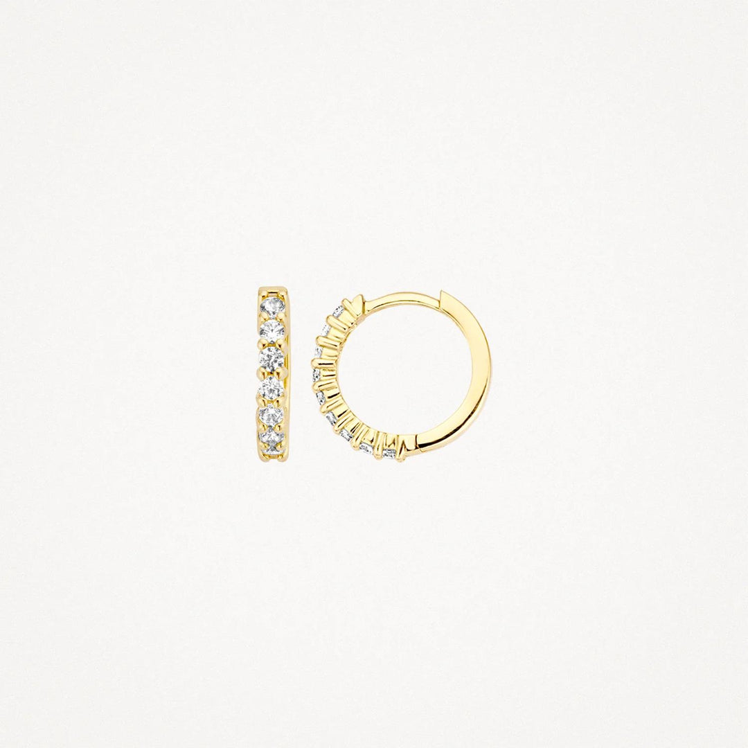 14k Geelgoud met zirkonia Oorringen 7134YZI