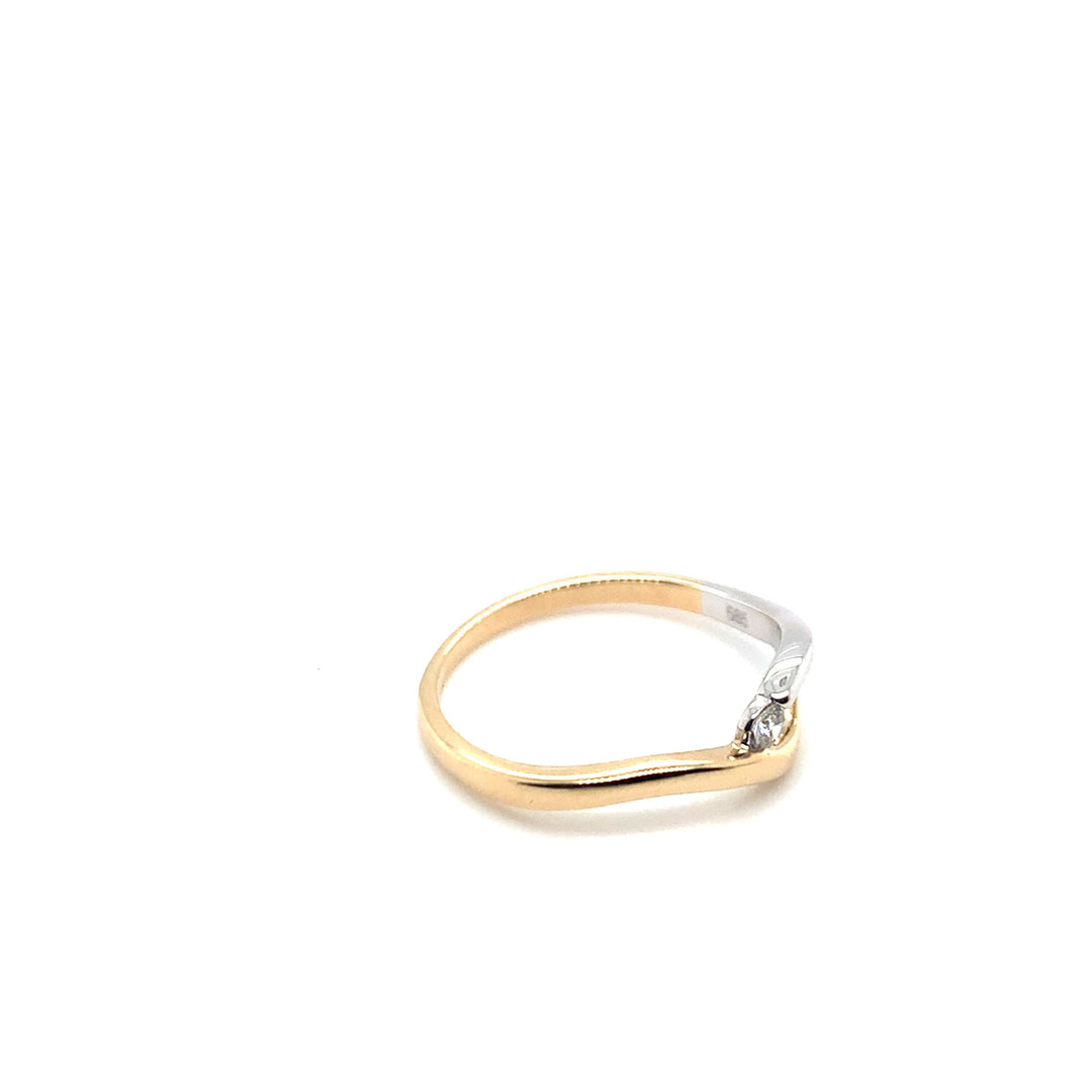 14K RING GG-WG WE-SI 1-0,05 CRT GTD360-B