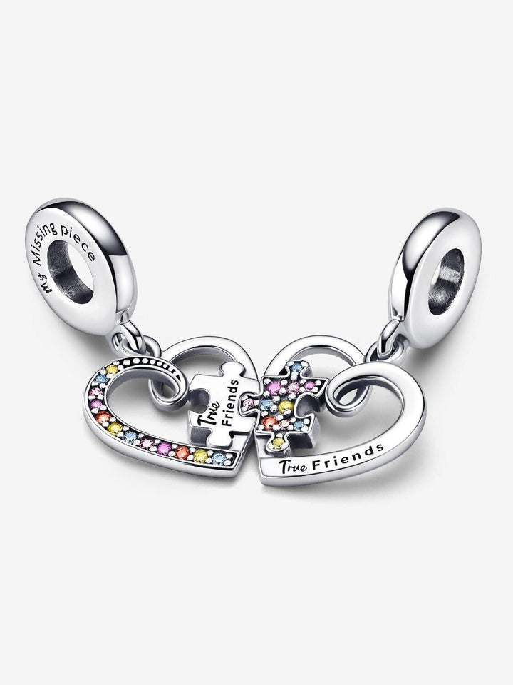 Puzzle Piece Hearts Splittable Friendship Hangende Bedel 792239C01