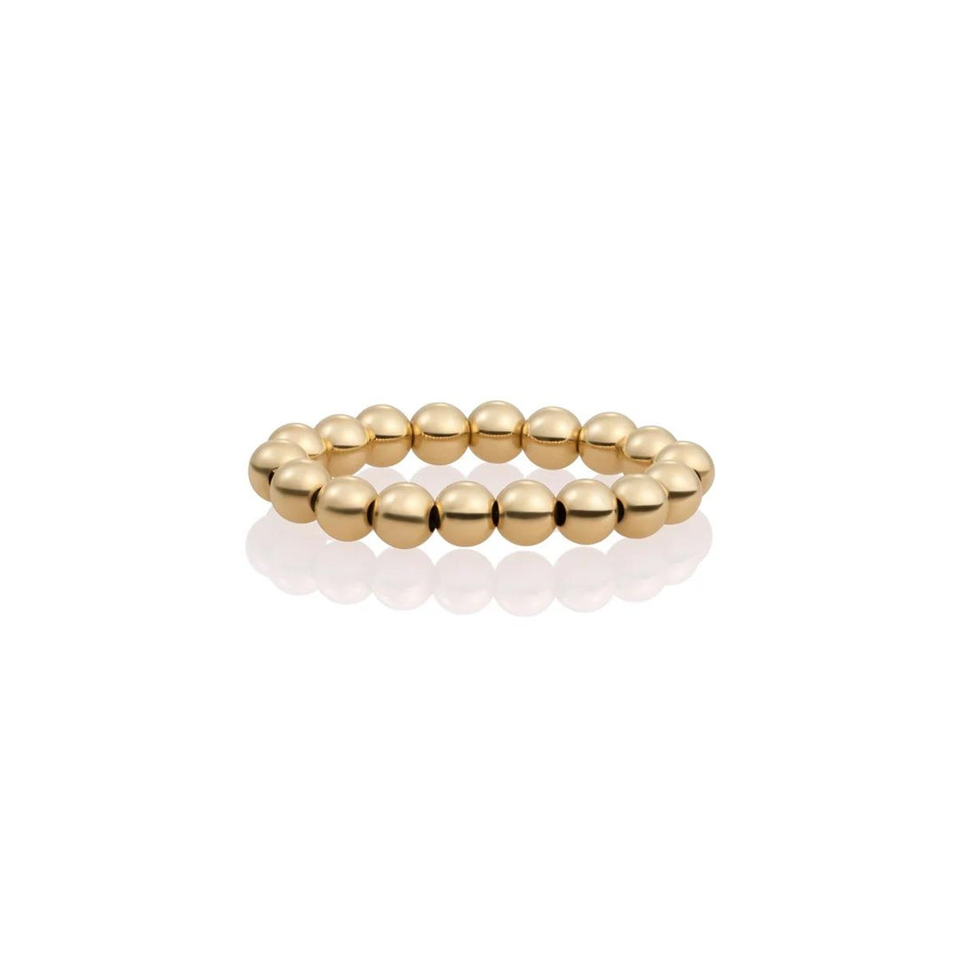 Ring | Gold plated 4mm beads SRI-G-4MM