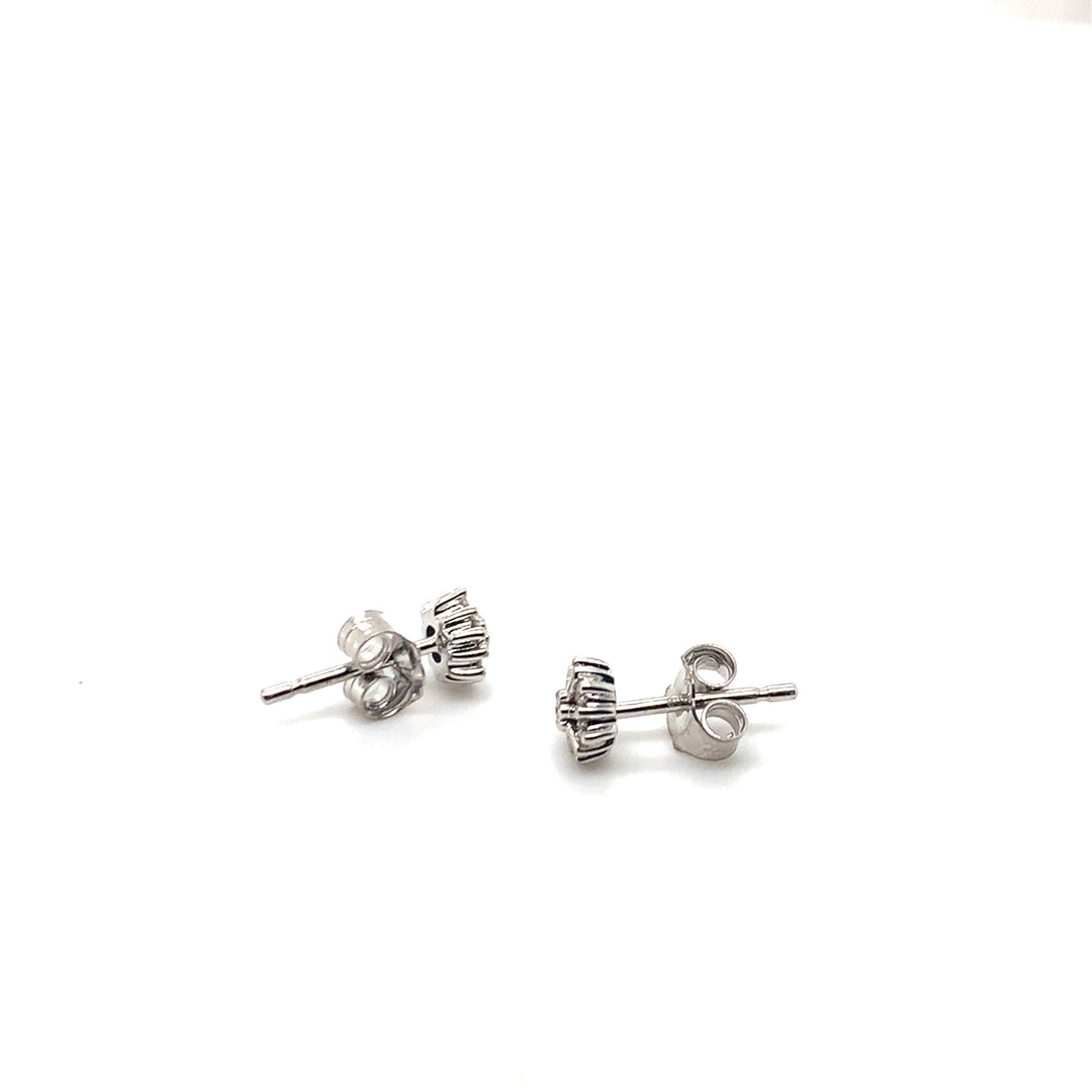 14 kt oorstekers diamant 0.10ct w/si illusie