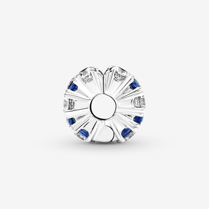Pandora Clear &amp; Blue Sparkling Clip Charm  799171C01
