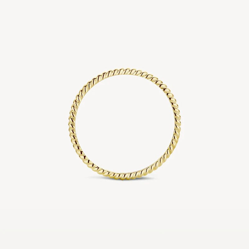 14 kt gouden ring met gedraaid motief 1196YGO
