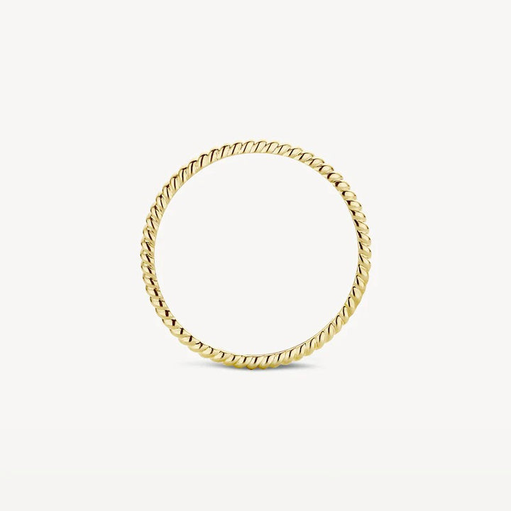 14 kt gouden ring met gedraaid motief 1196YGO