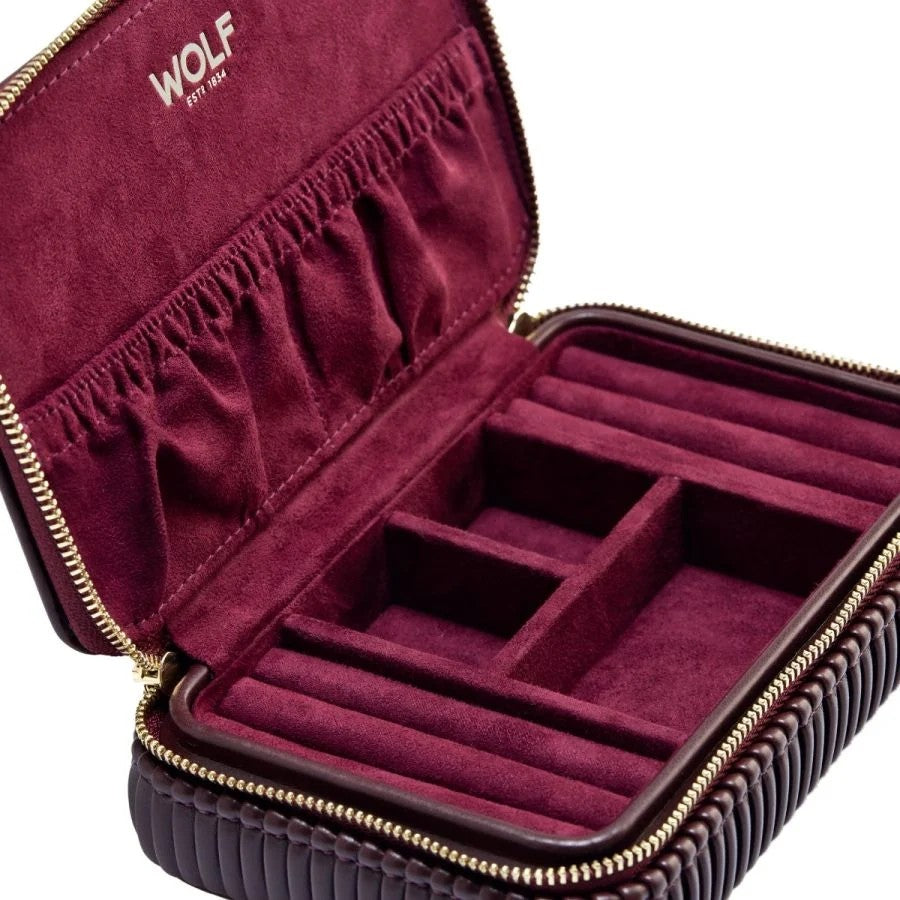 WOLF 1834 Bella Zip Case bordeaux sieradenetui 781326