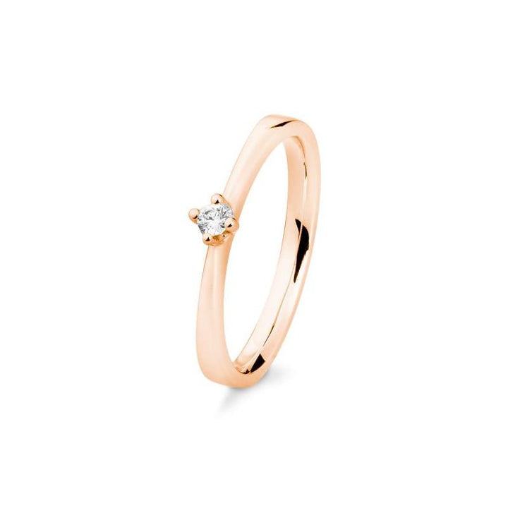 14 kt solitair ring 6-poots chaton 1.00 ct