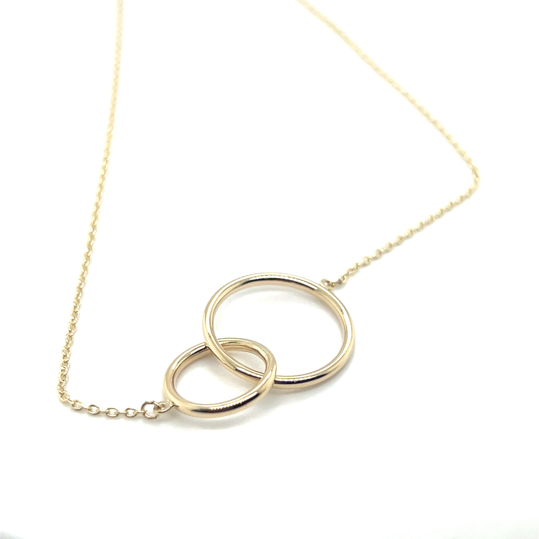 4 kt collier symbol chain circle flexibel 42-45 cm