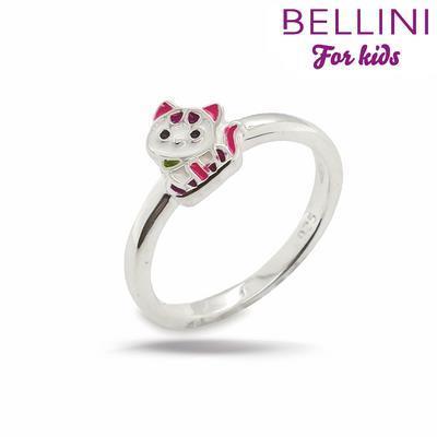 Tedora Bellini zilveren kinderring poes