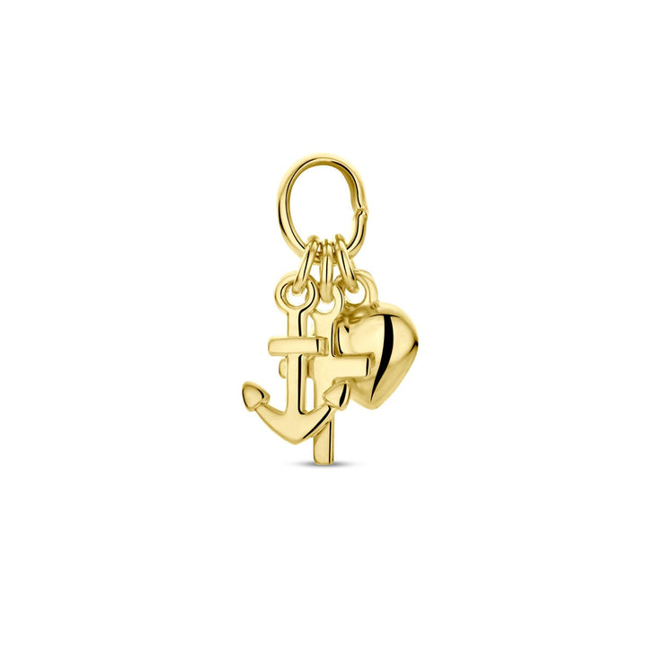 14 Karaat Geelgouden Hanger Geloof, Hoop en Liefde – 15 mm