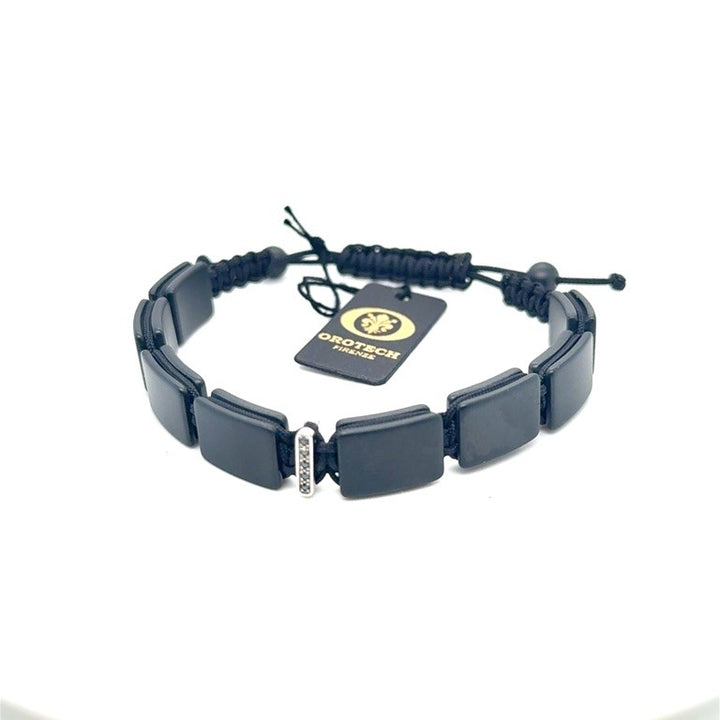 18 kt Orotech Bracelet Ceramic Black Diamond 0.05ct B15-34SHK
