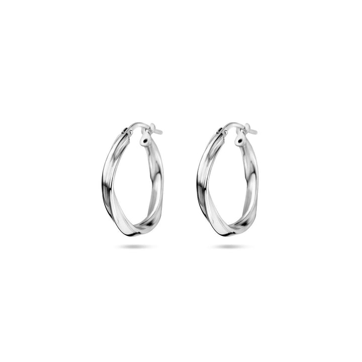 zilveren oorringen gedraaid 2,0 mm