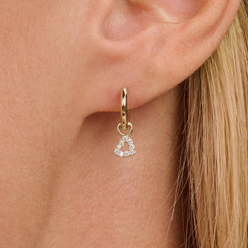 Blush 14k Geelgouden Hartvormige Oorbedels met Zirkonia 9098YZI