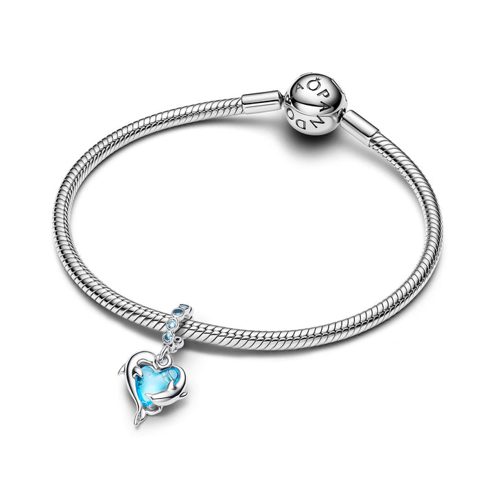 Pandora 793924C01 – Dolfijn hangende bedel van zilver met hartje