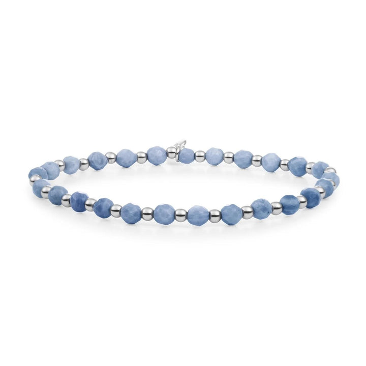 Bracelet | Blue Aventurine Interstellar - Silver SB-GEM37-3MM-MIX