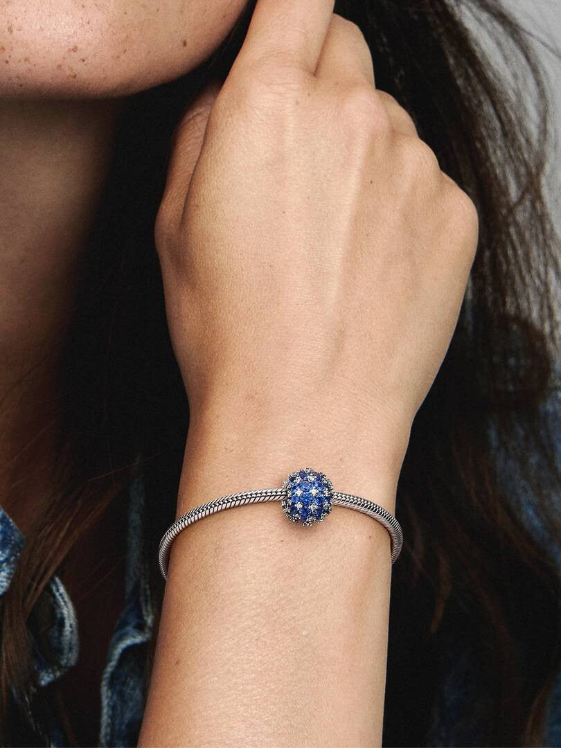 Pandora Sprankelende Ronde Blauwe Pavébedel 792630C02