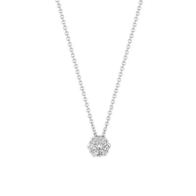 Collier 14k Wit goud met Diamant 3603WDI