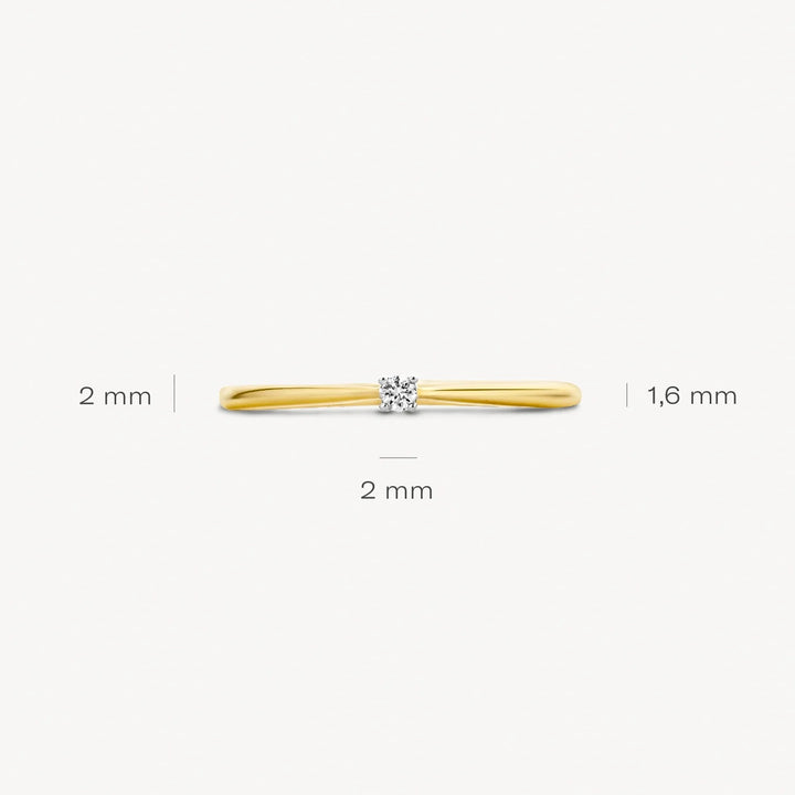 14 kt Blush Diamonds Ring 0.03ct 1620BDI