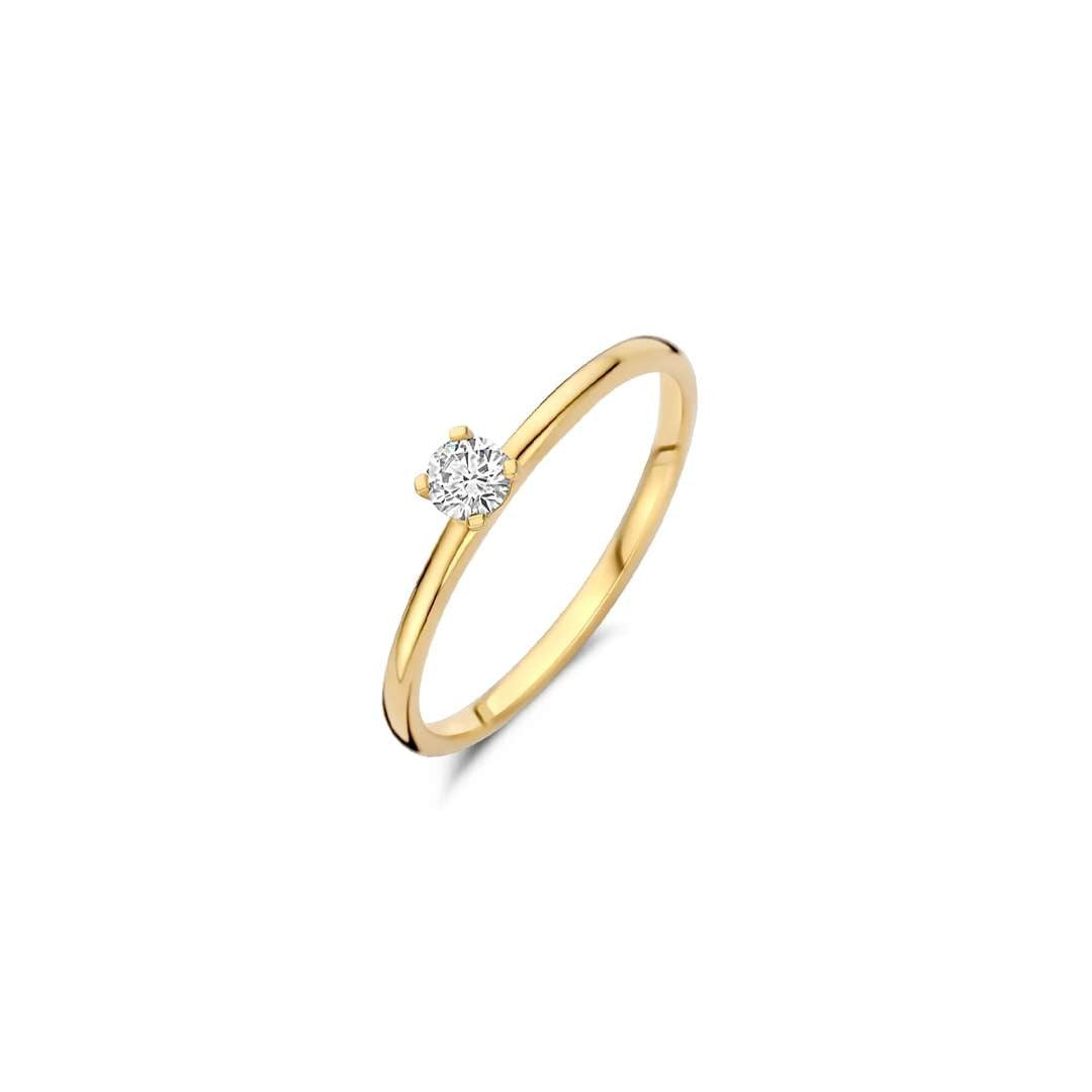 Blush Lab Grown 14k geelgouden ring met lab grown diamant 0,15 ct – LG1027Y