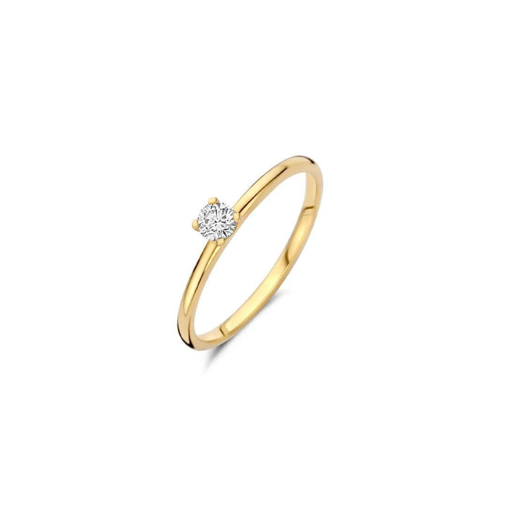 Blush Lab Grown 14k geelgouden ring met lab grown diamant 0,15 ct – LG1027Y