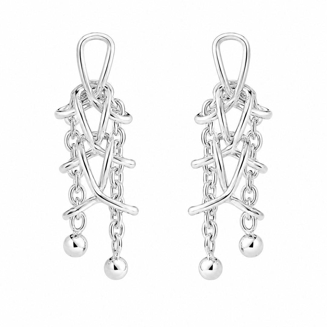 Georg Jensen - Weft oorstekers 663B Silver Double 20002037
