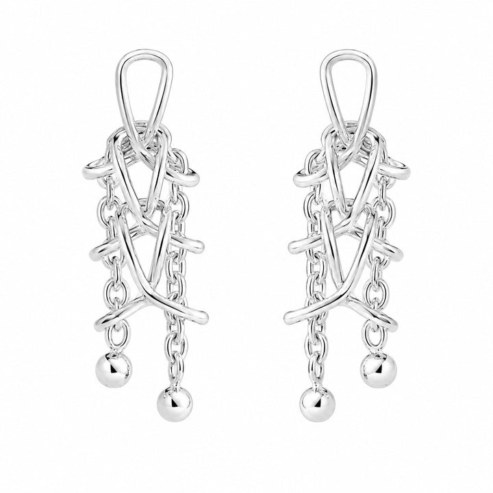 Georg Jensen - Weft oorstekers 663B Silver Double 20002037