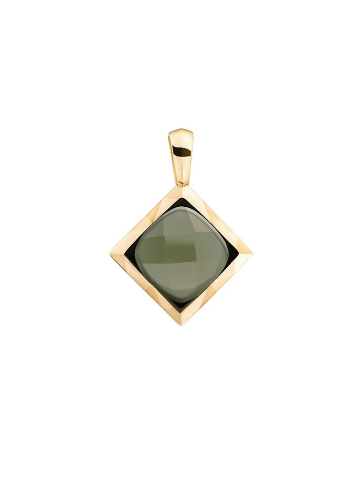 Cushion Cut Pendant | Lime Jade SPG32-G64
