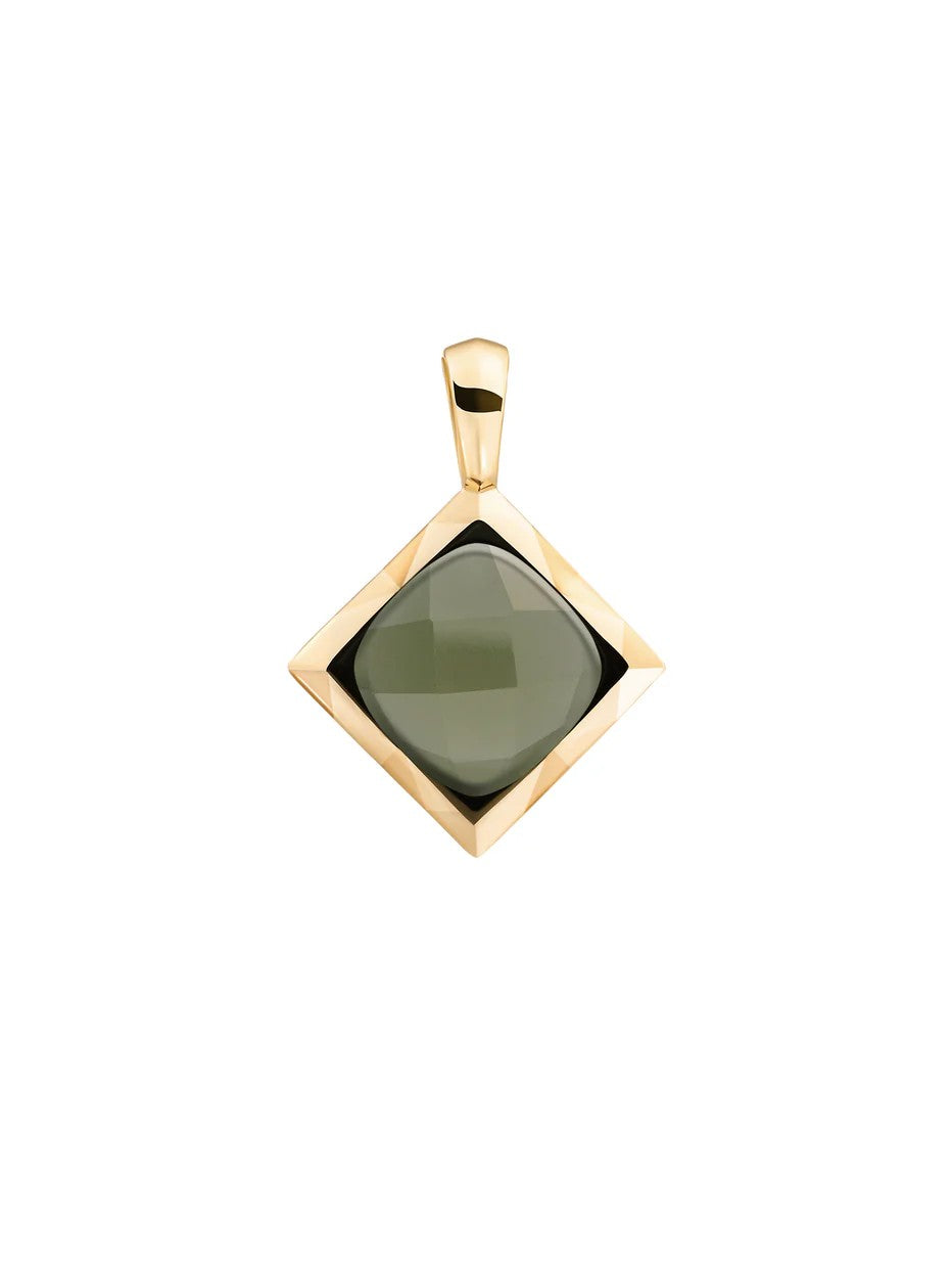 Cushion Cut Pendant | Lime Jade SPG32-G64
