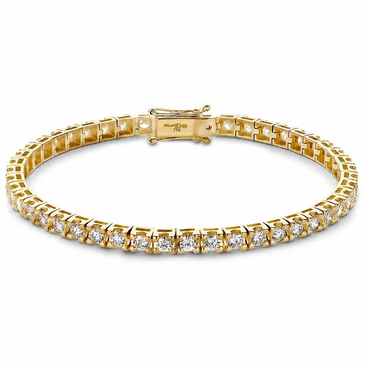 18 karaat geelgouden tennisarmband met 5.46 ct diamant