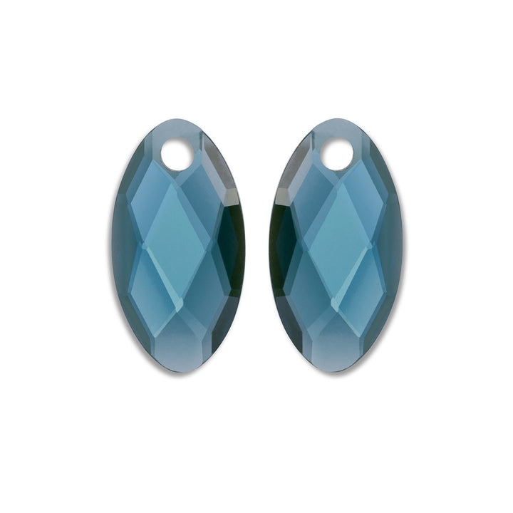 Sparkling Jewels Leaf Earstones Ocean Topaz Quartz – EAGEM67-FCLF-S