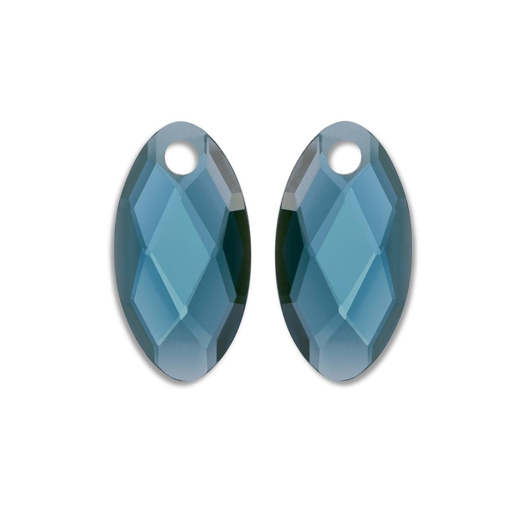 Sparkling Jewels Leaf Earstones Ocean Topaz Quartz – EAGEM67-FCLF-S