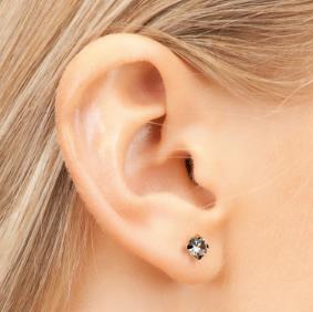 Studex schietoorbellen 4mm Zirkonia verguld