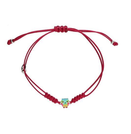 La Petra Koordarmband LPBA0087 – Zilver met Rood Emaille Dieren Thema