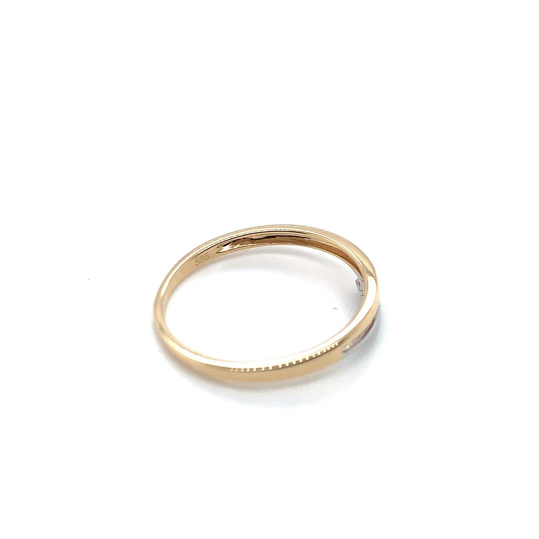 14 Kt wit/geelgoud diamant 0.045ct GTQ003-B