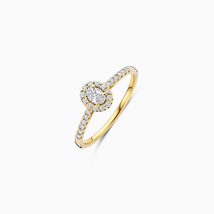 14 Karaat Geelgouden Ring met Lab Grown Diamanten – LG1045Y