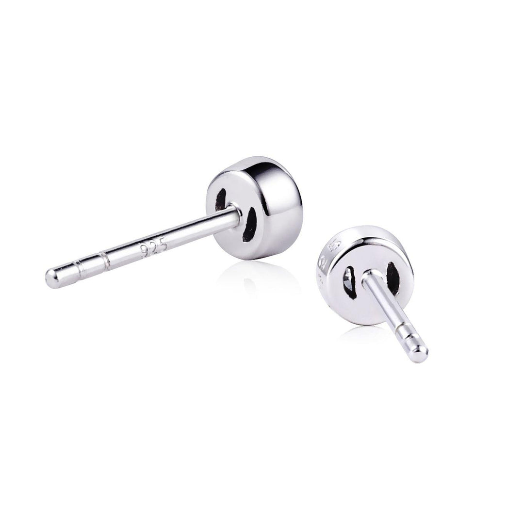 Zinzi oorknoppen Zilver rond ZIO1177