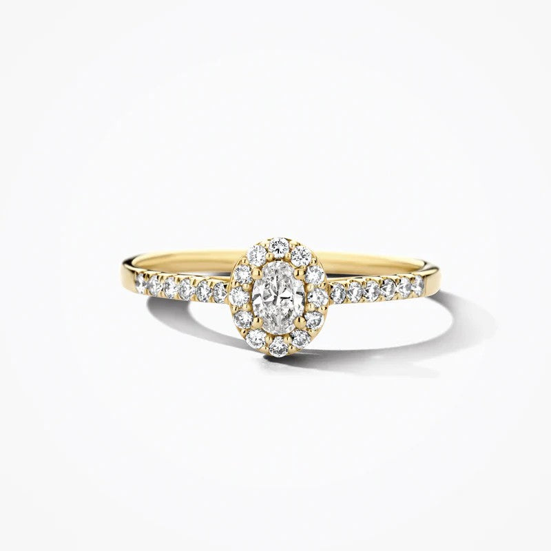 14 Karaat Geelgouden Ring met Lab Grown Diamanten – LG1045Y