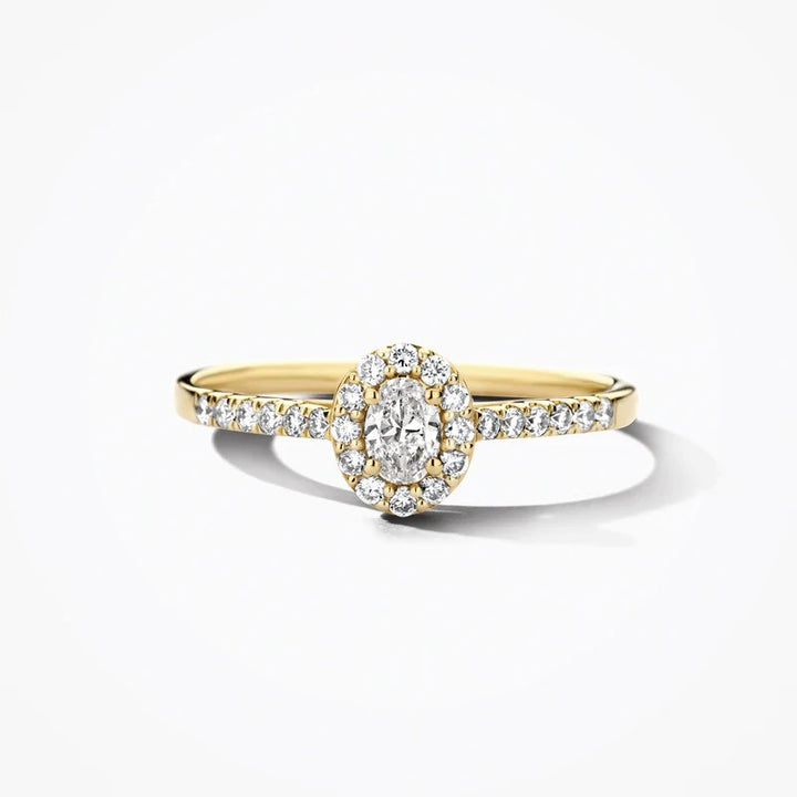 14 Karaat Geelgouden Ring met Lab Grown Diamanten – LG1045Y