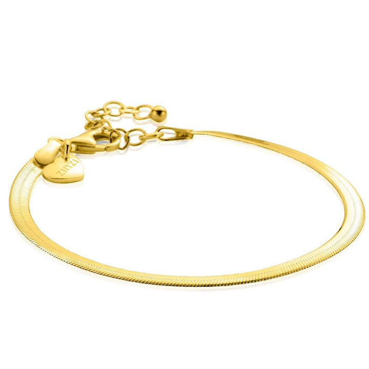 ZINZI Gold Plated Zilveren Slangenarmband 3,5 mm – ZIA2292G