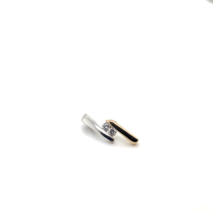 14 kt bicolor hanger vorkmodel diamant