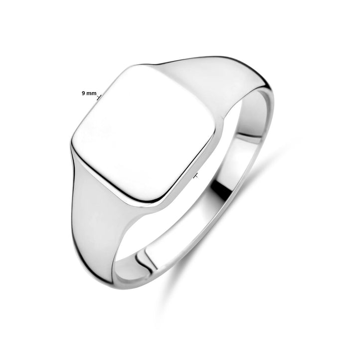 Zilveren graveer ring zegelring