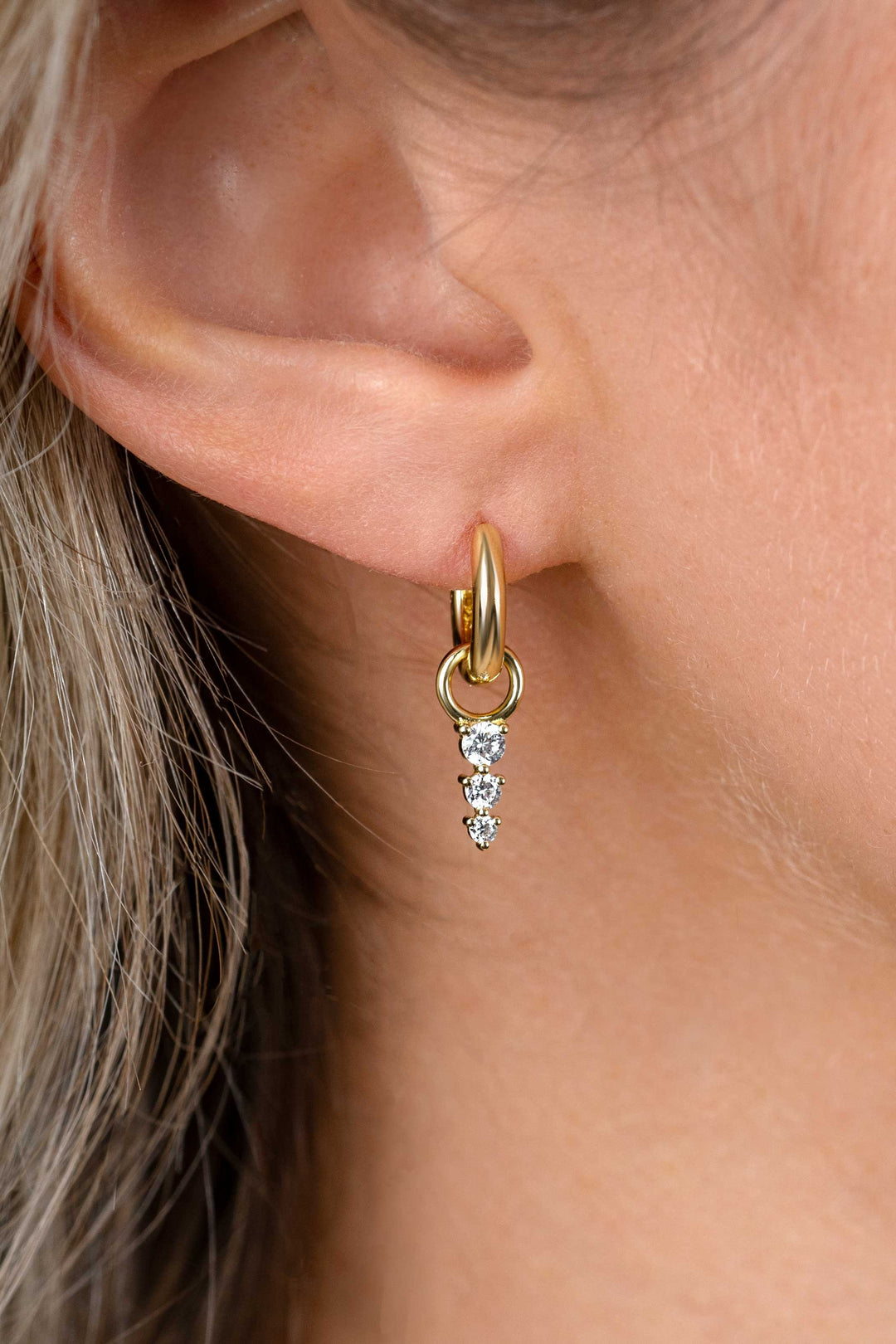 ZINZI Gold Plated Zilveren Oorbedels ZICH2887Y