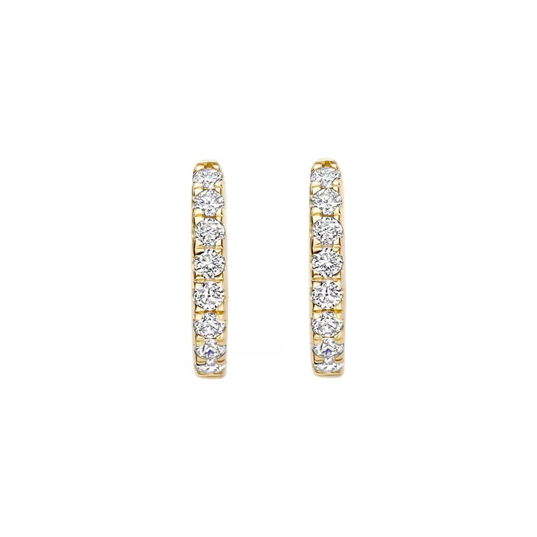 Lab diamonds oorringen LG7029Y - 14k Geelgoud