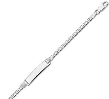 Zilveren graveerplaat armband 16-18 cm