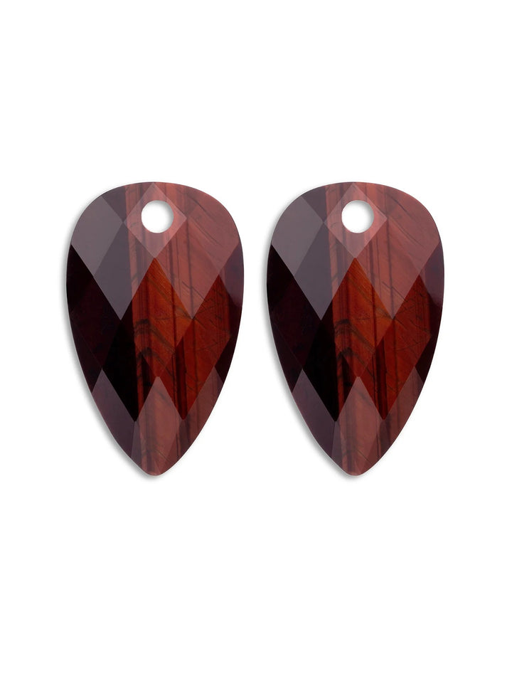 Sparkling Jewels Oorbel Edelstenen Blossom Red Tiger Eye – 33 x 20 mm EAGEM15-BS